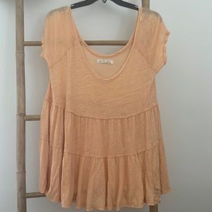 Free People Shirt Peach NWOT